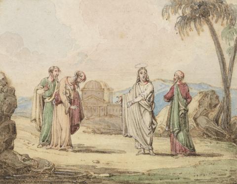 John Martin Christ with Three Figures