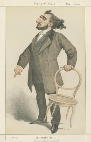 unknown artist Politicians - Vanity Fair - 'He devoured France with activity'. Leon Gambetta. October 19, 1872