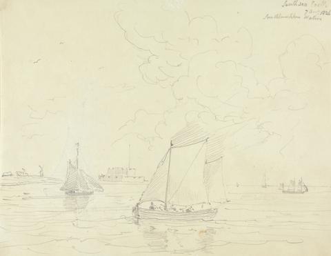 Capt. Thomas Hastings Southsea Castle from Southampton Water, 7 August 1826