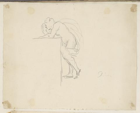 Sir Joshua Reynolds RA Figure Leaning