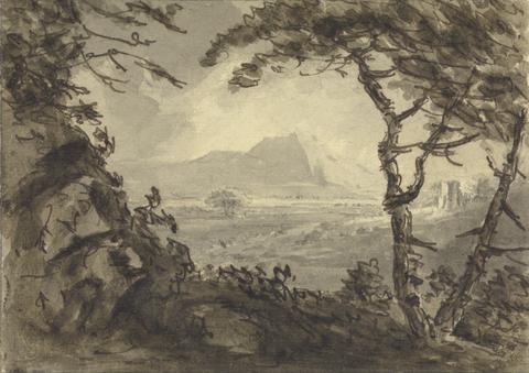 Rev. William Gilpin Landscape with Mountain in Center Distance