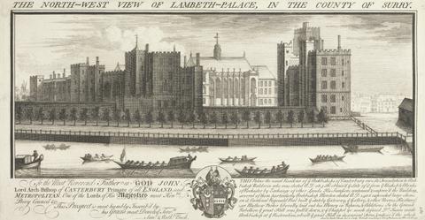 Nathaniel Buck The North-West View of Lambeth-Palace in the County of Surrey