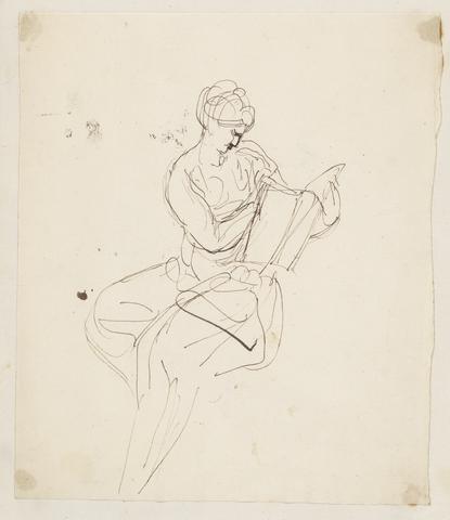 Sir Joshua Reynolds RA Seated Figure Reading
