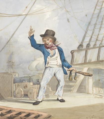 John Sell Cotman Caricature of a Sailor (One of a Set of Three)