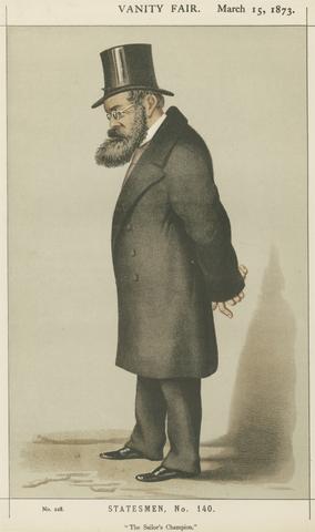 unknown artist Politicians - Vanity Fair. 'The Sailor's Champion.' Mr. Samuel Plimsoll. 15 March 1873