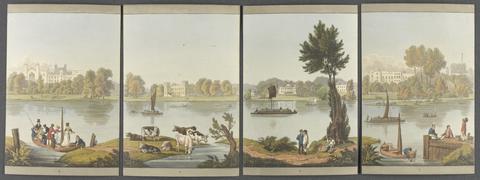 Havell, Robert, 1769-1832. The natuorama; or Endless transposition of views on the Thames ... The drawings taken from nature,