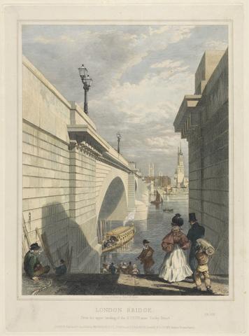 Edward William Cooke London Bridge from the Upper Landing of the Steps near Tooley Street
