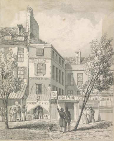 unknown artist The Residence of Jeschi in the Boulevard du Temple, from a drawing made on the spot. The window covered wit a blind is the one from whence the deadly engine was [Dissil?]; page 2 (Volume Two)