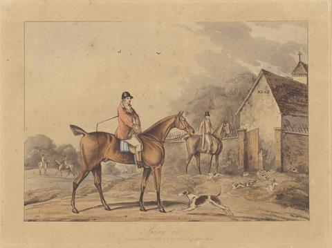 unknown artist Set of four [Foxhunting]: 1. Going out