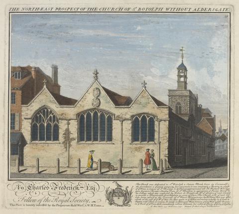 William Henry Toms The Northeast Prospect of the Church of St. Botolph Without Aldersgate