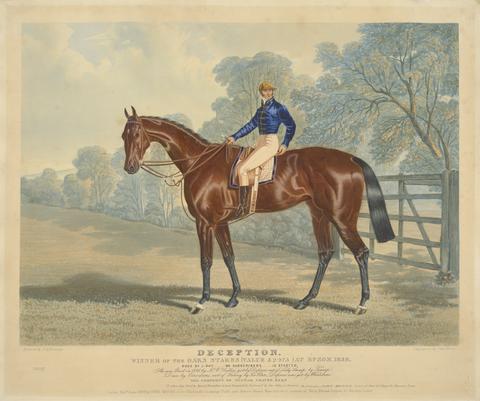 Charles Hunt [Racing]: "Deception", Winner of the Oaks Stakes at Epsom, 1839, Rode by J. Day ...