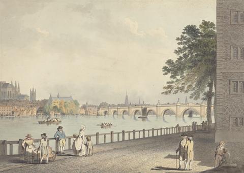 unknown artist View From the Courtyard of Lambeth Palace Towards Westminster Bridge and the Abbey