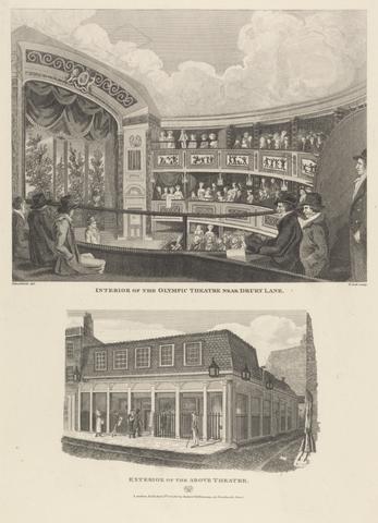 Henry R. Cook Interior and Exterior Views of the Olympic Theatre near Drury Lane
