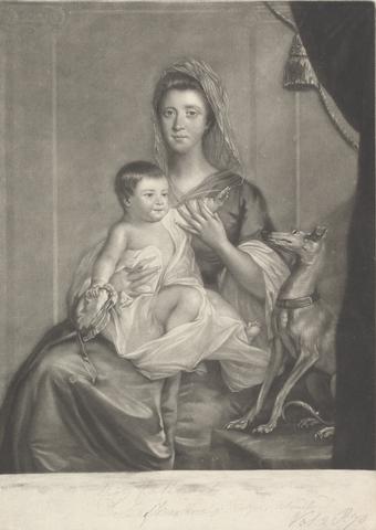 James McArdell Lady Jane Cathcart (née Hamilton), and Her Son