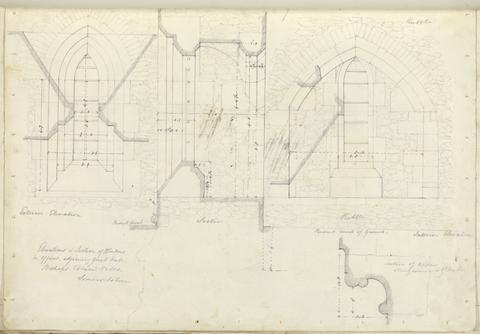 Augustus Welby Northmore Pugin Bishop's Palace, Wells, Somerset: Elevations and Sections of Windows