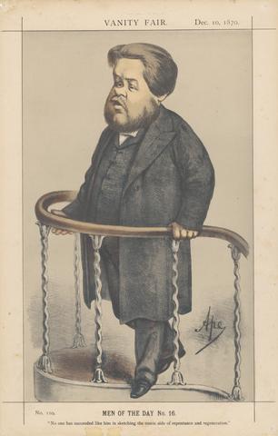 Carlo Pellegrini Vanity Fair - Clergy. 'No one has suceeded like him in sketching the comic side of repentance and regeneration'. Charles Spurgeon. 10 December 1870