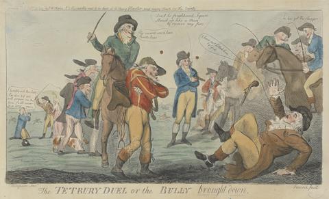Isaac Cruikshank The Tetbury Duel or the Bully brought Down