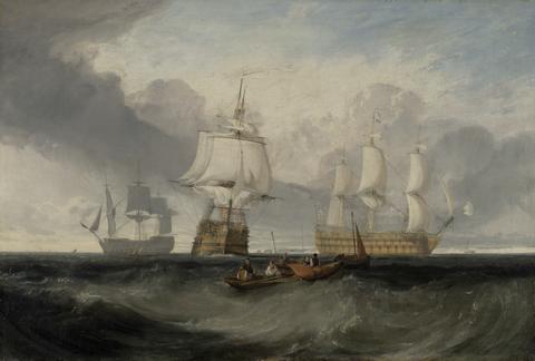 Joseph Mallord William Turner The Victory Returning from Trafalgar, in Three Positions