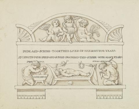 Edward Francis Burney Design for Monument to Dyde and Scribe