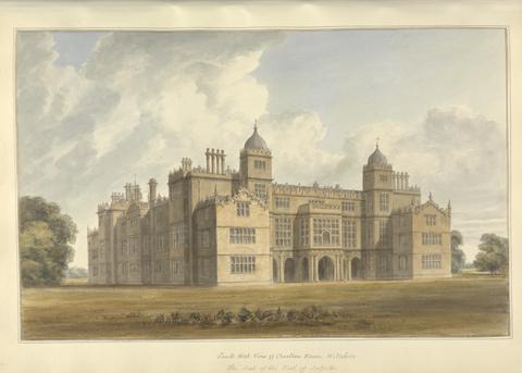John Buckler FSA South West View of Charlton House Wiltshire the Seat of the Earl of Suffolk