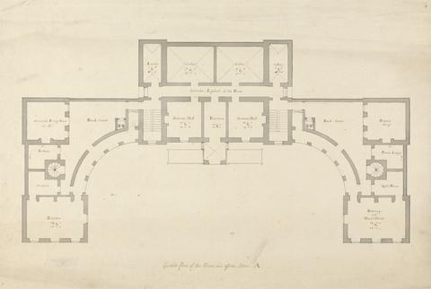 Roger Morris Whitton House, Middlesex: Ground Floor Plan
