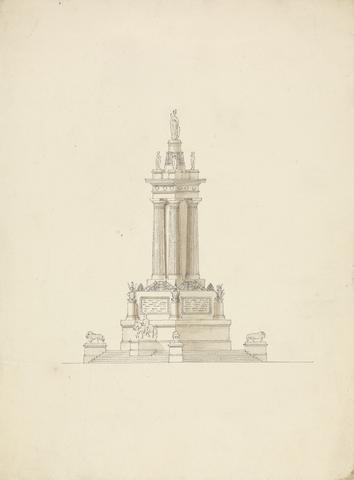 Charles Heathcote Tatham Design for a Naval Monument: Elevation
