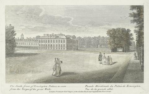 unknown artist The South front of Kensington Palace, as seen from the Verges of the great Walk