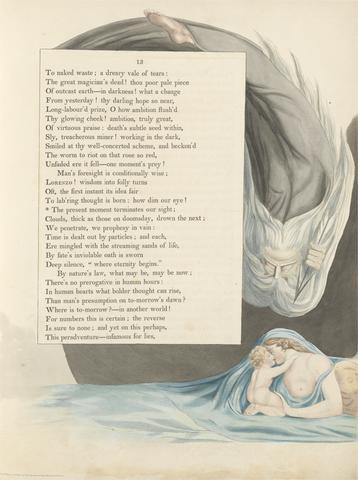 William Blake Young's Night Thoughts, Page 13, "The Present Moment Terminates our Sight"