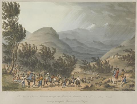 Charles Turner No.8 The March of the 3rd. Division through the Sierra de Estiella or de Neve, May 16, 1811
