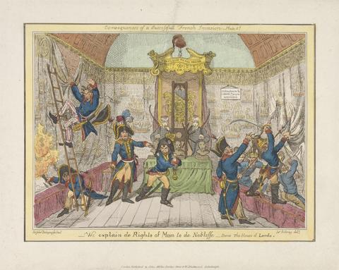 unknown artist We Explain the Rights of Man to de Noblesse -- Scene from the House of Lords