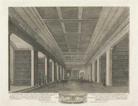 unknown artist Interior View of the Library of the London Inst.