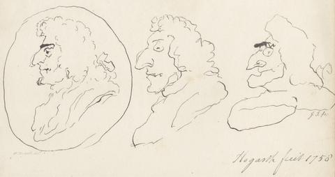 William Hogarth Sketches from Pen and Ink Drawings, Character and Caricatura