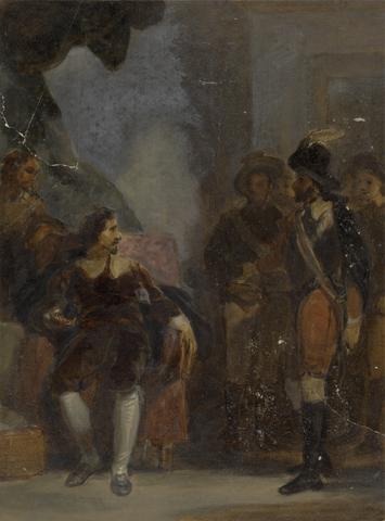 Robert Smirke Man Seated while Speaking to a Soldier Who is Standing