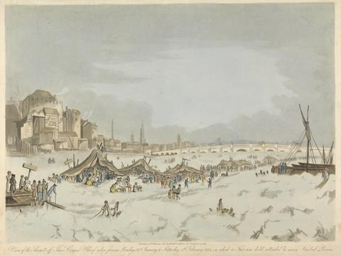 unknown artist View of the Thames off Three Cranes Wharf when frozen, Monday 31st January to Saturday 5th February 1814