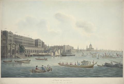 John William Edye A View of London, Taken on the Thames near York Stairs