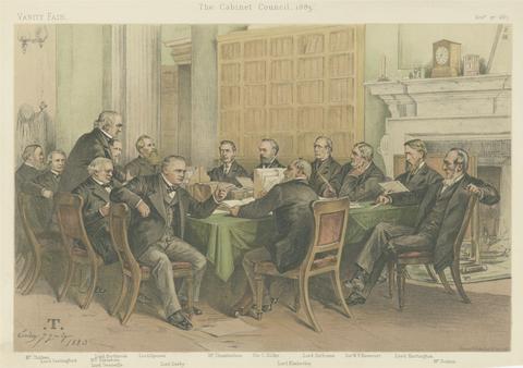 Theobald Chartran Politicians - Vanity Fair - 'The Cabinet Council'. Group. November 27, 1883