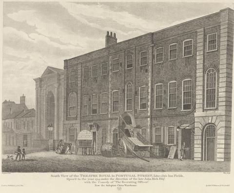 William Wise South View of the Theatre Royal in Portugal Street, Lincoln's Inn Fields