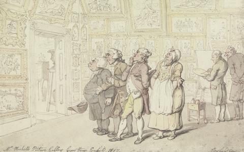 Thomas Rowlandson Mr. Michell's Picture Gallery, Grove House, Enfield 1817