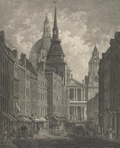 Thomas Morris View of the North front of Ludgate Street from Ludgate Hill