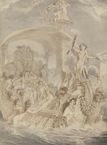 Alfred Edward Chalon Cleopatra on the Cydnus to Meet Antony