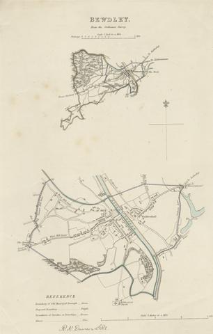 Robert Kearsley Dawson Map of Bewdley from the Ordnance Survey