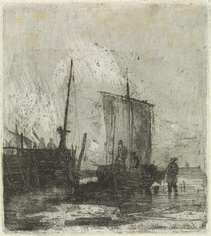 Joseph Stannard Boats in a Dock