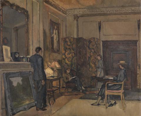 Geoffrey Tibble Fitzroy Street (William Coldstream and Graham Bell in an Interior)