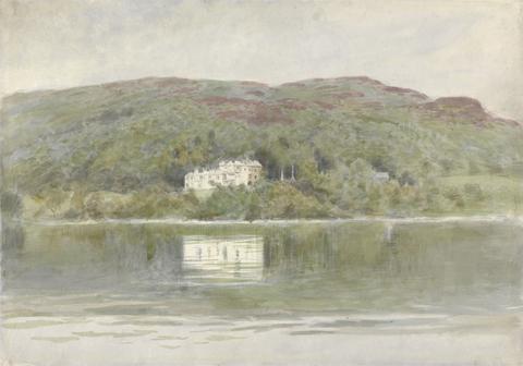Ruskin's Residence, "Brandtwood", from Lake Coniston