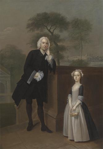 Arthur Devis An Unknown Man with His Daughter