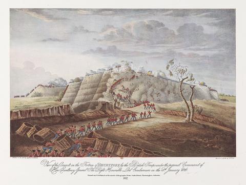 unknown artist View of the Assault on the Fortress of Bhurtpore