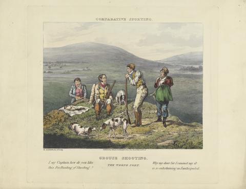 Henry Thomas Alken Set of four: Comparative Sporting. 2. Grouse Shooting/The Wrong Sort