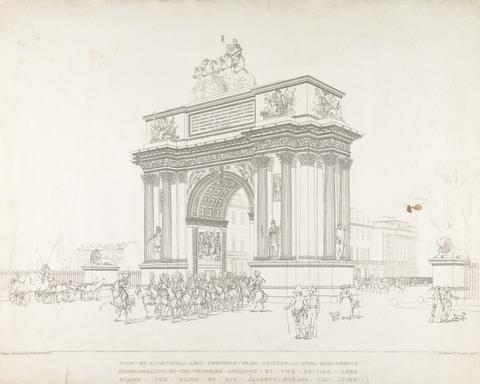 Thomas Baxter View of a triumphal Arch proposed to be erected at Hyde Park Corner