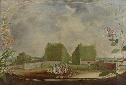 Thomas Robins the elder View of a Gloucestershire Country House: A Garden View, with Picnic Party in Center Foreground