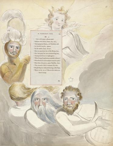 William Blake The Poems of Thomas Gray, Design 63, "The Bard."